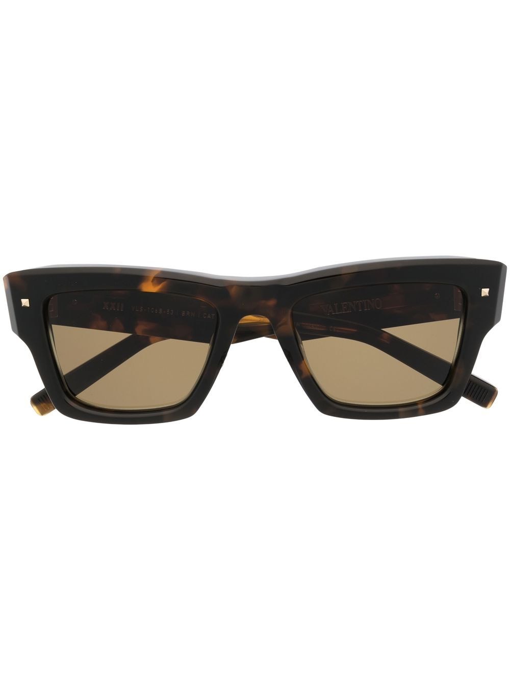 Valentino Eyewear Rockstud square-frame sunglasses - Brown von Valentino Eyewear