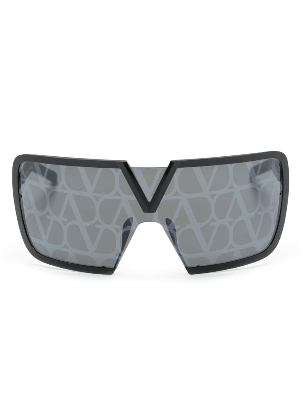 Valentino Eyewear Romask monogram-print sunglasses - Black von Valentino Eyewear