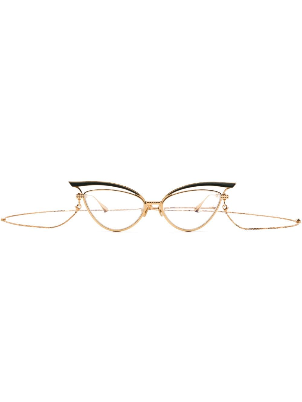 Valentino Eyewear V-Glassliner cat-eye-frame glasses - Gold von Valentino Eyewear