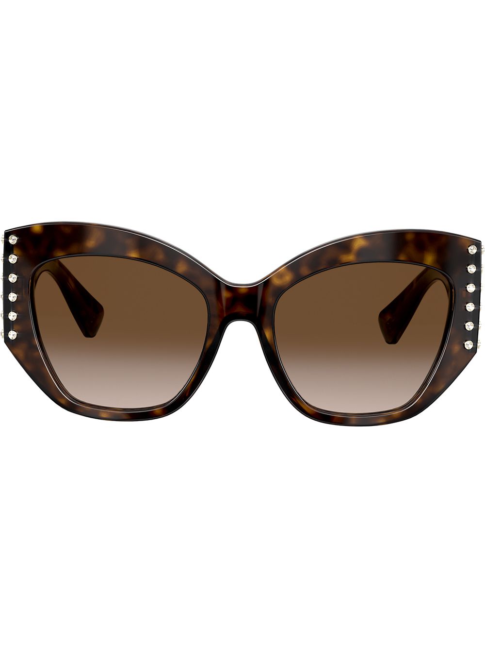 Valentino Eyewear embellished tortoiseshell effect cat eye sunglasses - Brown von Valentino Eyewear