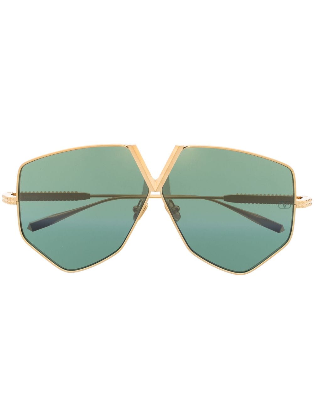 Valentino Eyewear geometric-frame tinted sunglasses - Gold von Valentino Eyewear