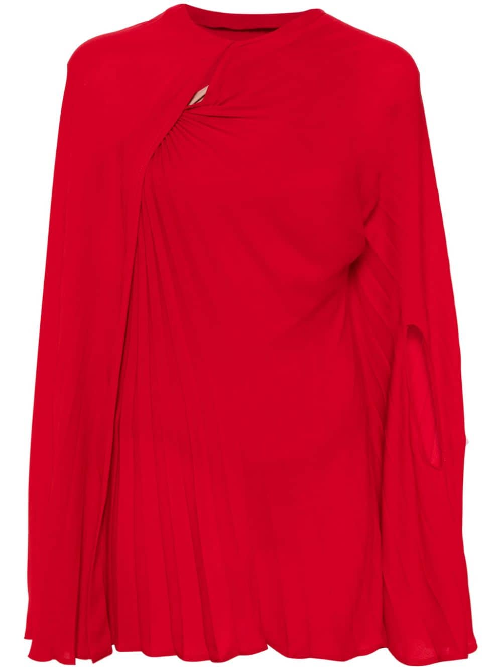 Valentino Garavani Pre-Owned 2010 plissé cape minidress - Red von Valentino Garavani Pre-Owned