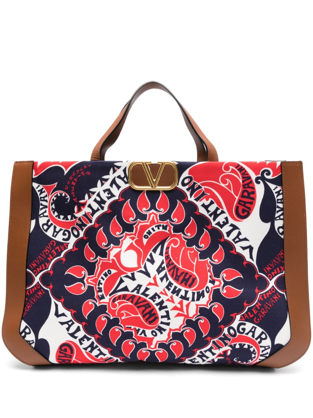 Valentino Garavani Pre-Owned bandana-print canvas tote bag - Blue von Valentino Garavani Pre-Owned