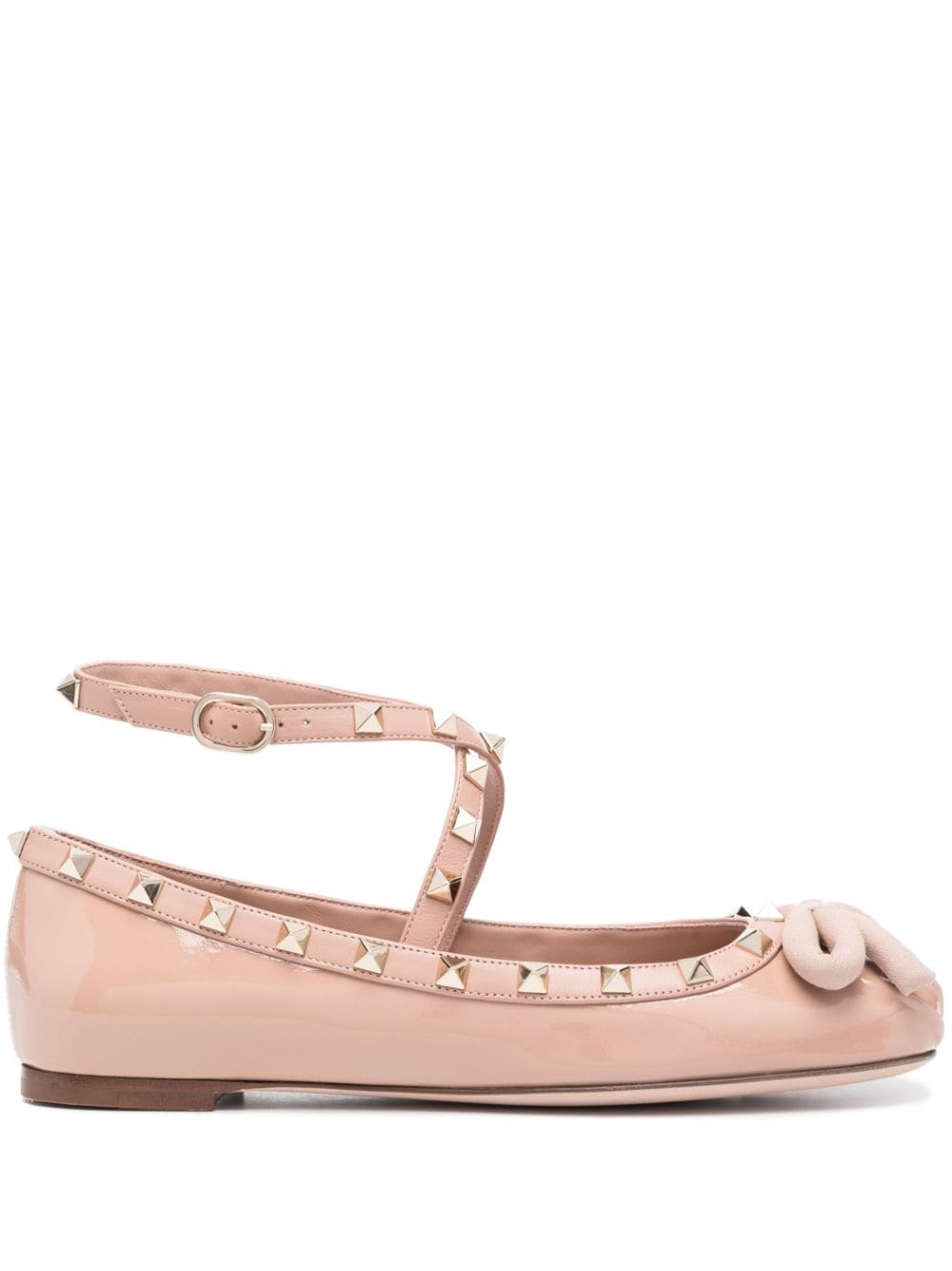 Valentino Garavani Rockstud-embellished ballerina shoes - Pink von Valentino Garavani