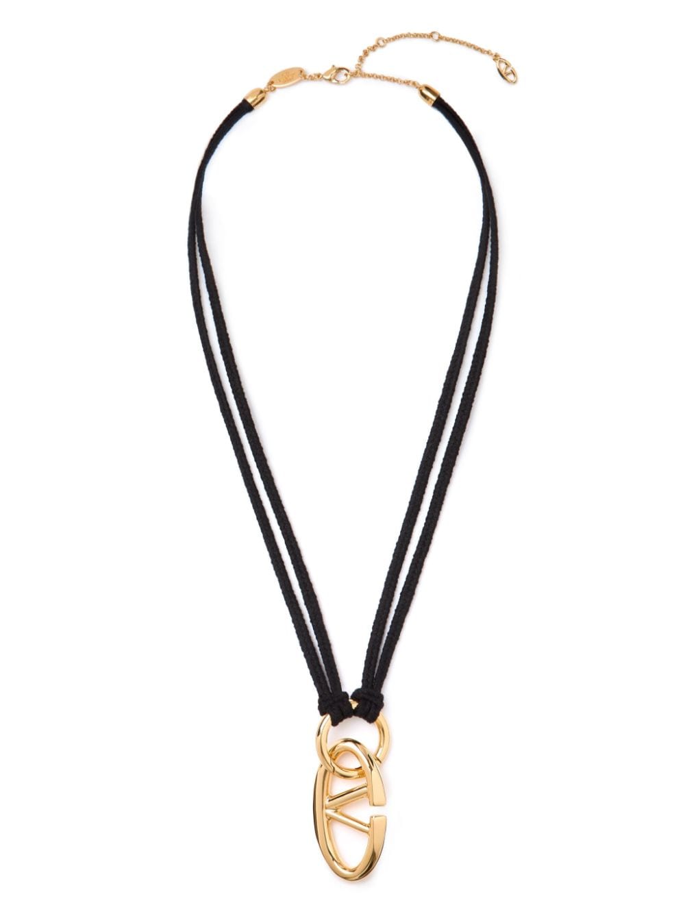 Valentino Garavani Bold Edition Vlogo necklace - Black von Valentino Garavani