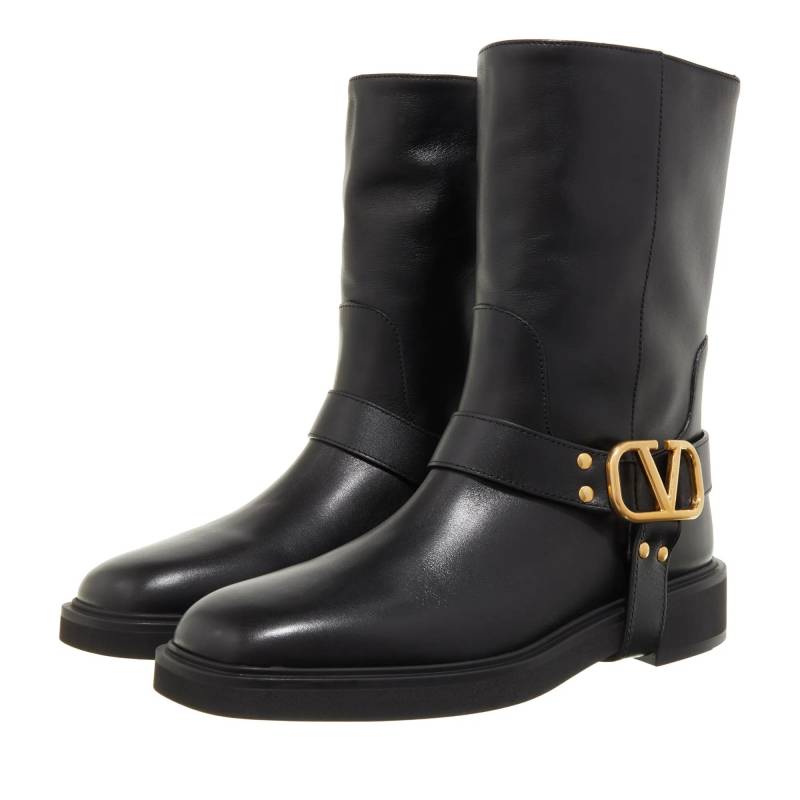Valentino Garavani Stiefel & Boots - V Logo Signature Biker - Gr. 39 (EU) - in Schwarz - für Damen von Valentino Garavani