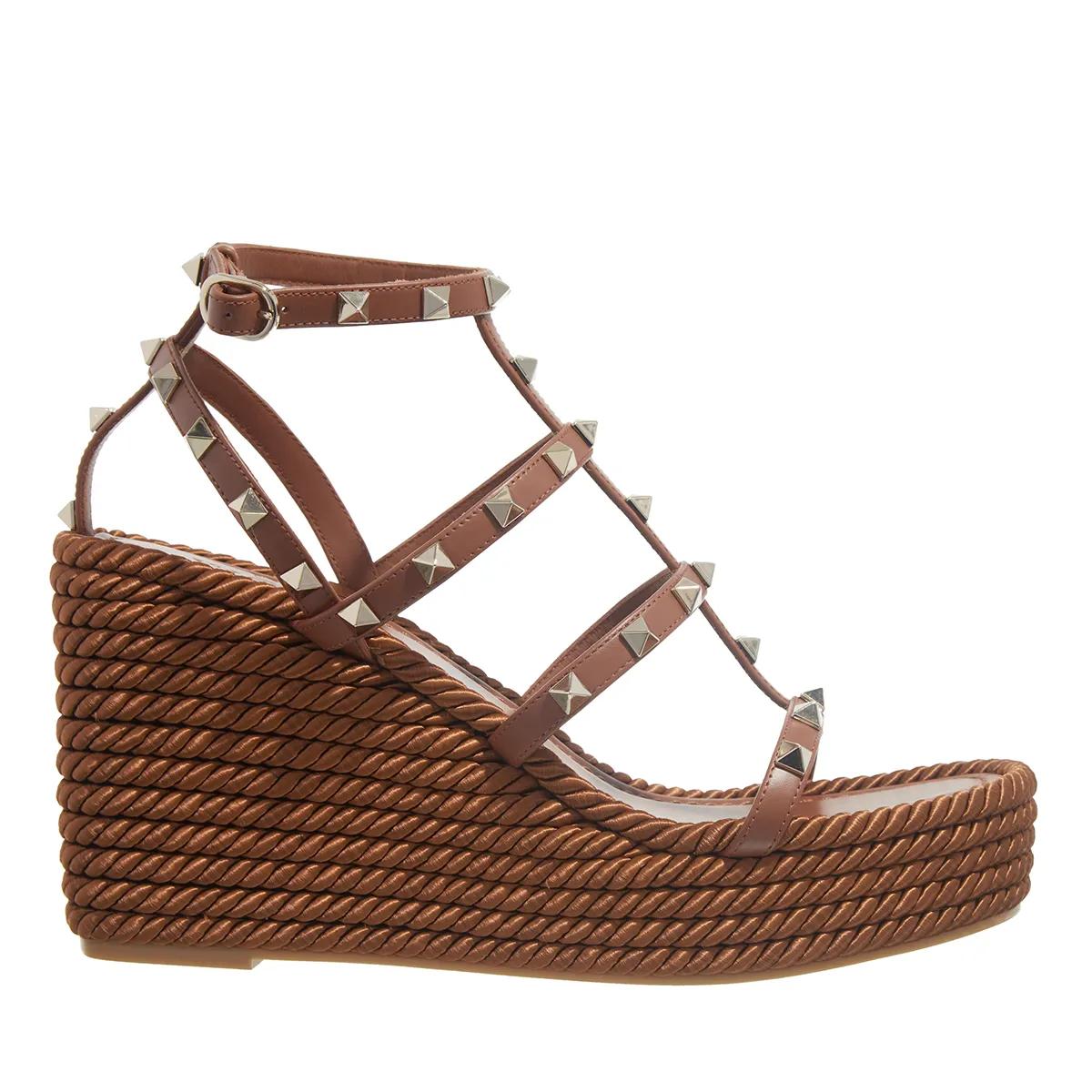Valentino Garavani Espadrilles - Wedge Espadrillas - Gr. 38 (EU) - in Braun - für Damen von Valentino Garavani