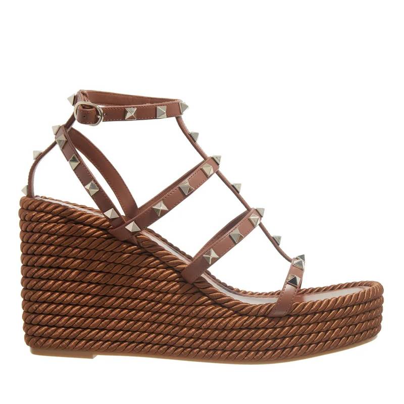 Valentino Garavani Espadrilles - Wedge Espadrillas - Gr. 38 (EU) - in Braun - für Damen von Valentino Garavani