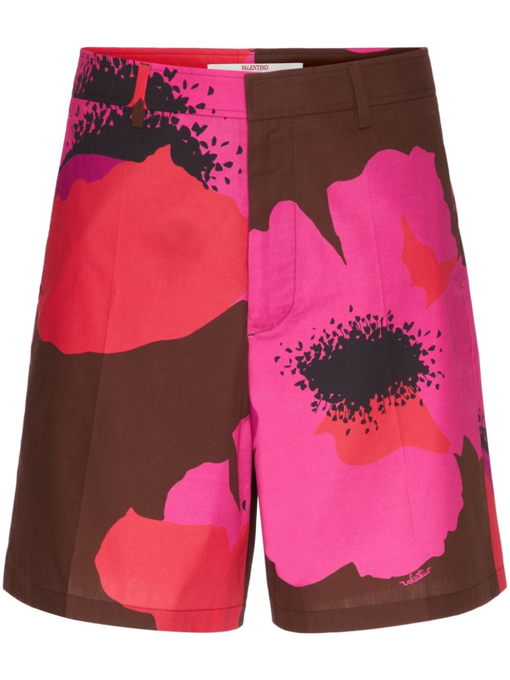 Valentino Garavani Flower Portrait-print bermuda shorts - Brown von Valentino Garavani