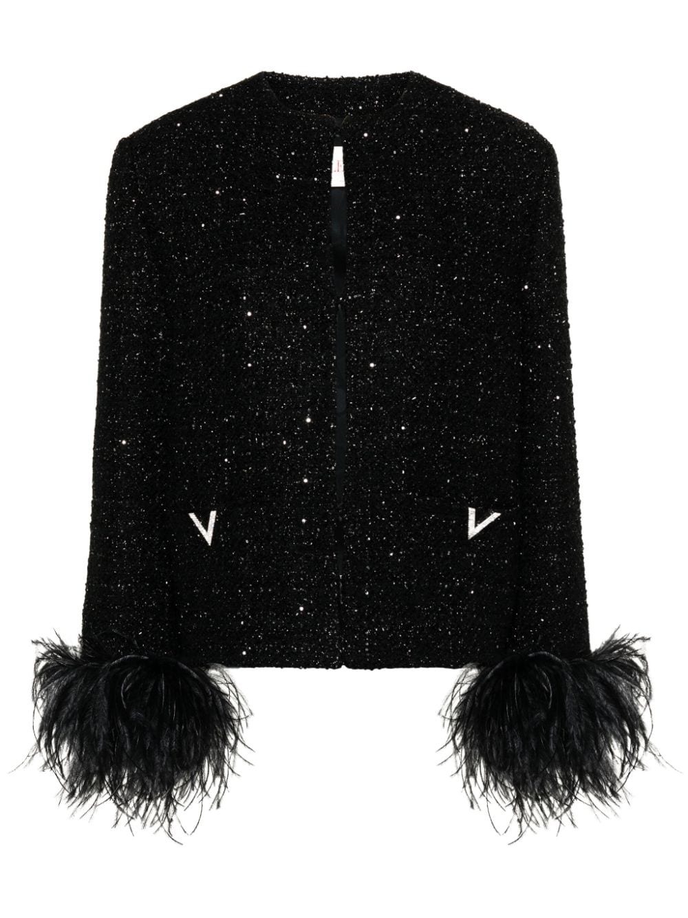 Valentino Garavani Glaze metallic tweed jacket - Black von Valentino Garavani