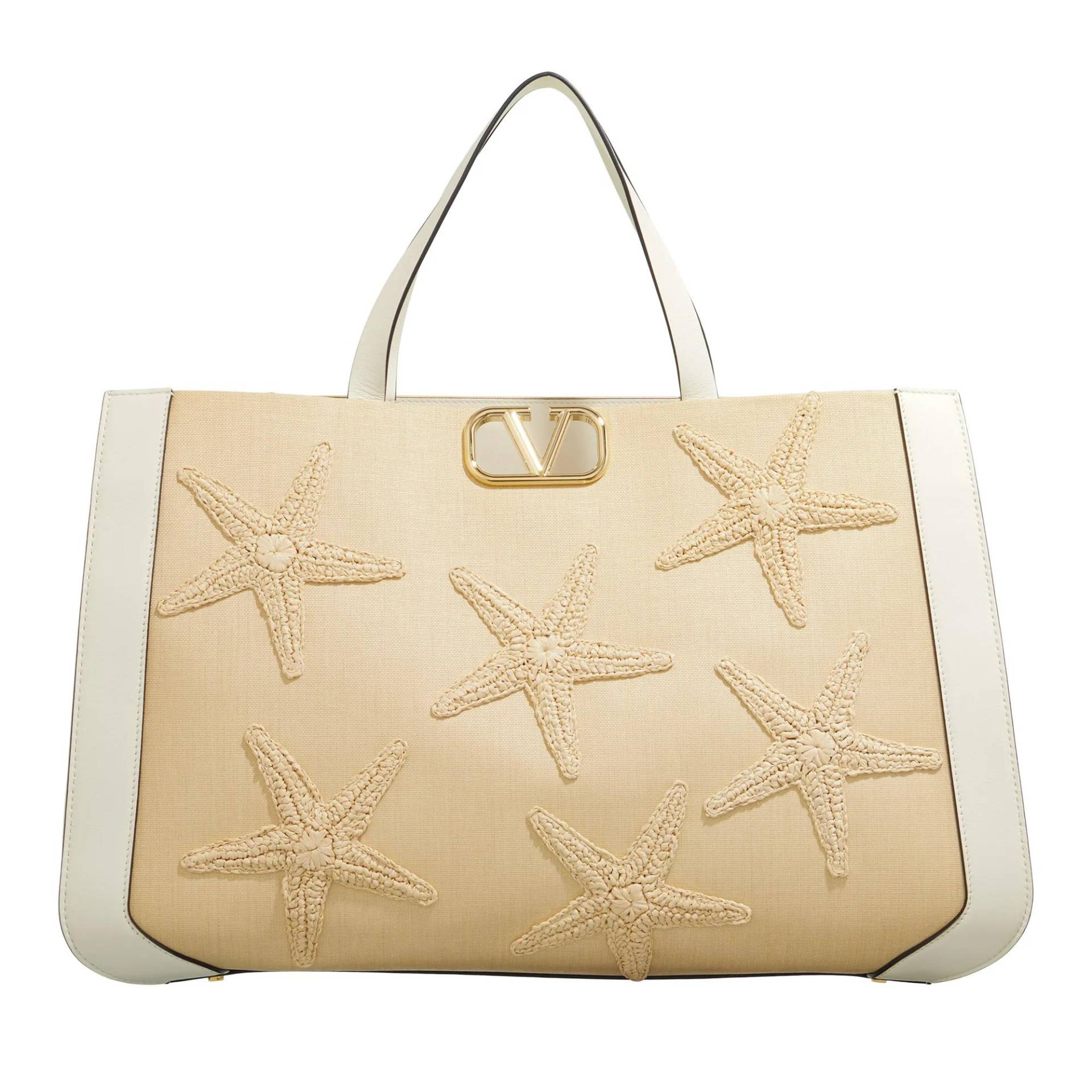 Valentino Garavani Handtasche - Tote Bag Starfish Rafia - Gr. unisize - in Beige - für Damen von Valentino Garavani