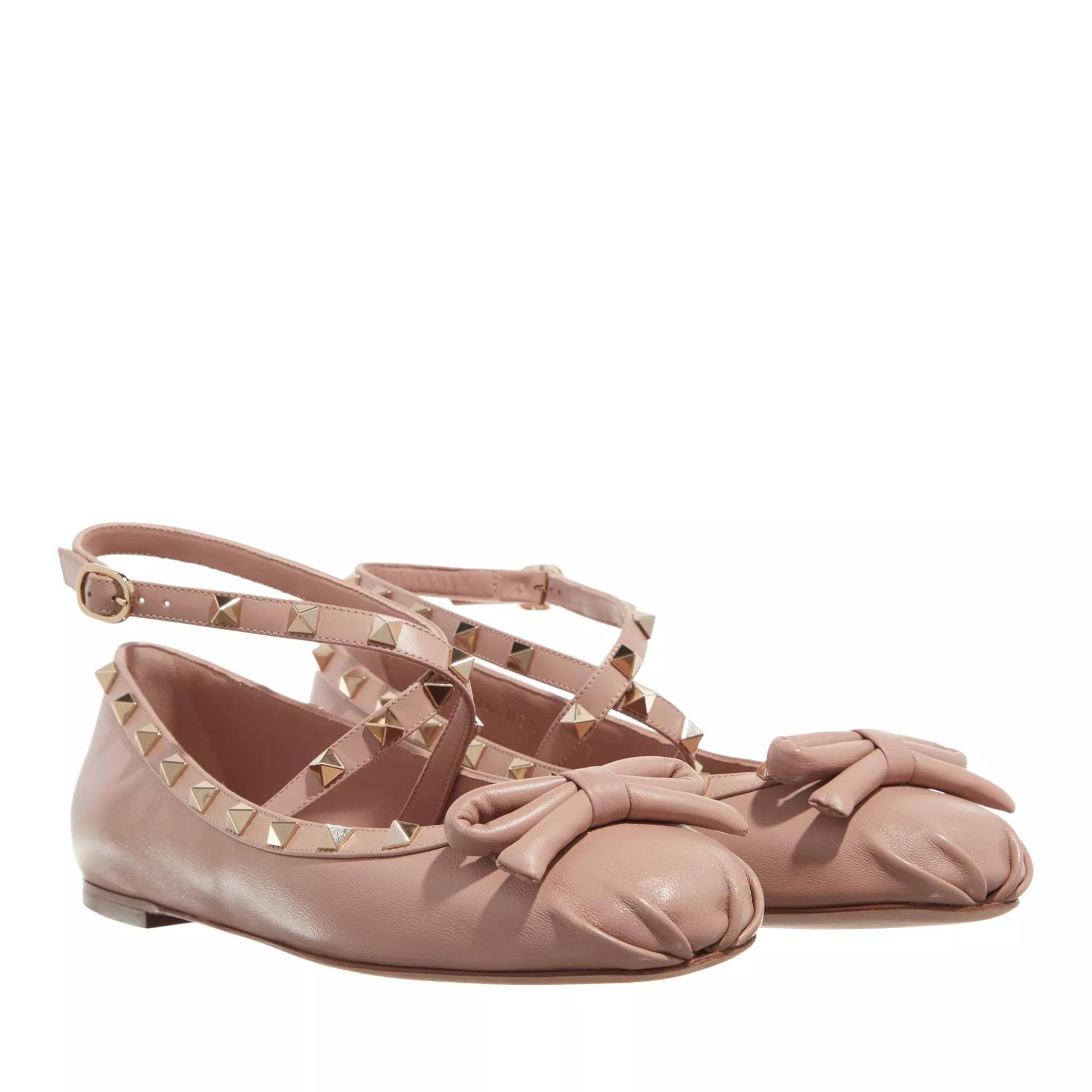 Valentino Garavani Loafer - Ballerina Rockstud - Gr. 39 (EU) - in Beige - für Damen von Valentino Garavani