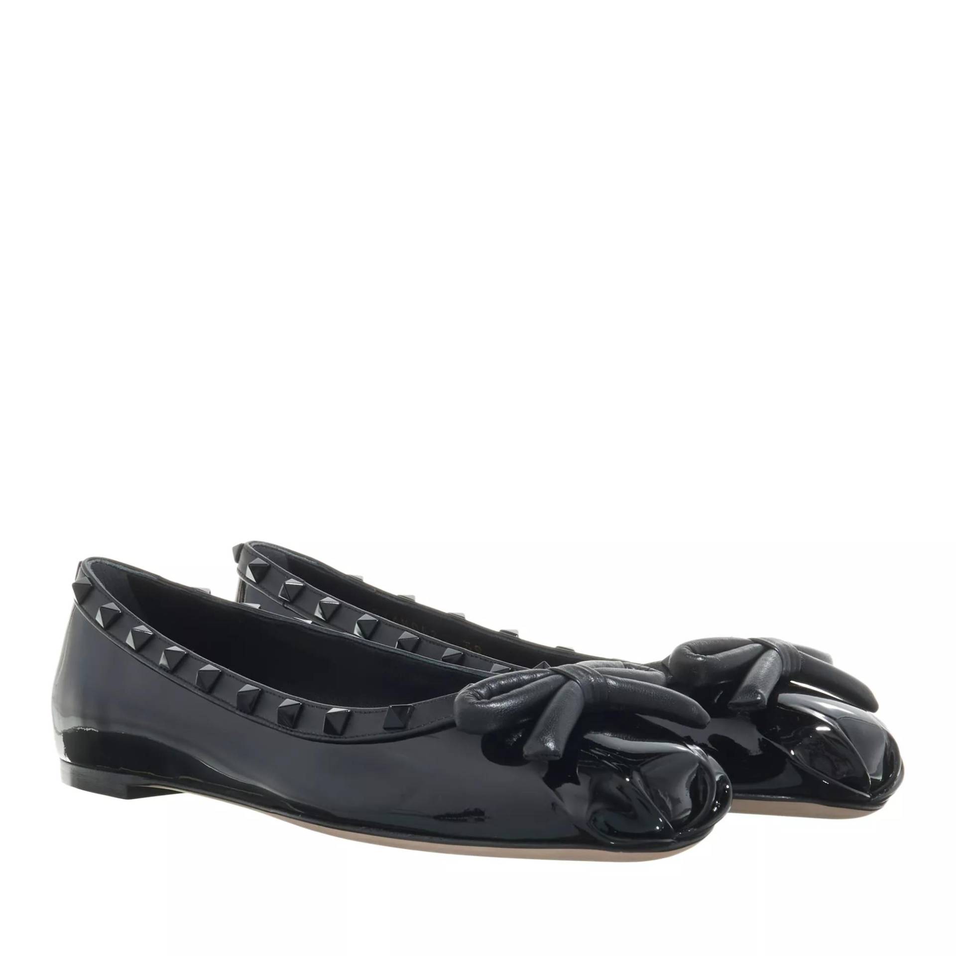 Valentino Garavani Loafers & Ballerinas - Ballerina Rockstud - Gr. 37 (EU) - in Schwarz - für Damen von Valentino Garavani