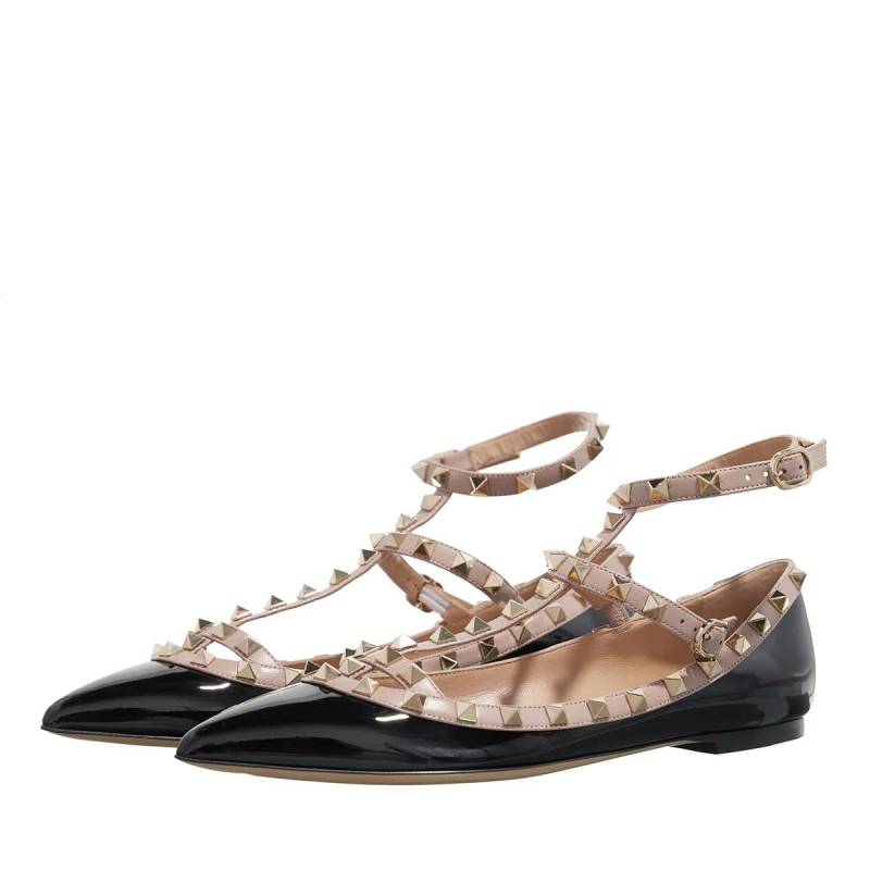 Valentino Garavani Loafer - Ballerina Rockstud - Gr. 37 (EU) - in Schwarz - für Damen von Valentino Garavani