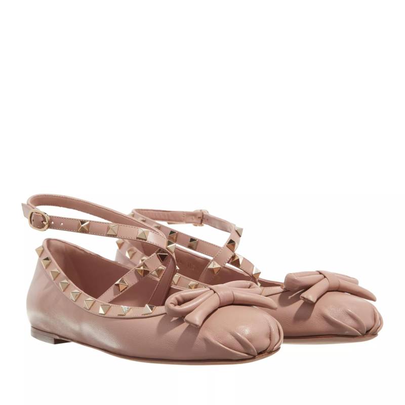 Valentino Garavani Loafers & Ballerinas - Ballerina Rockstud - Gr. 36 (EU) - in Beige - für Damen von Valentino Garavani