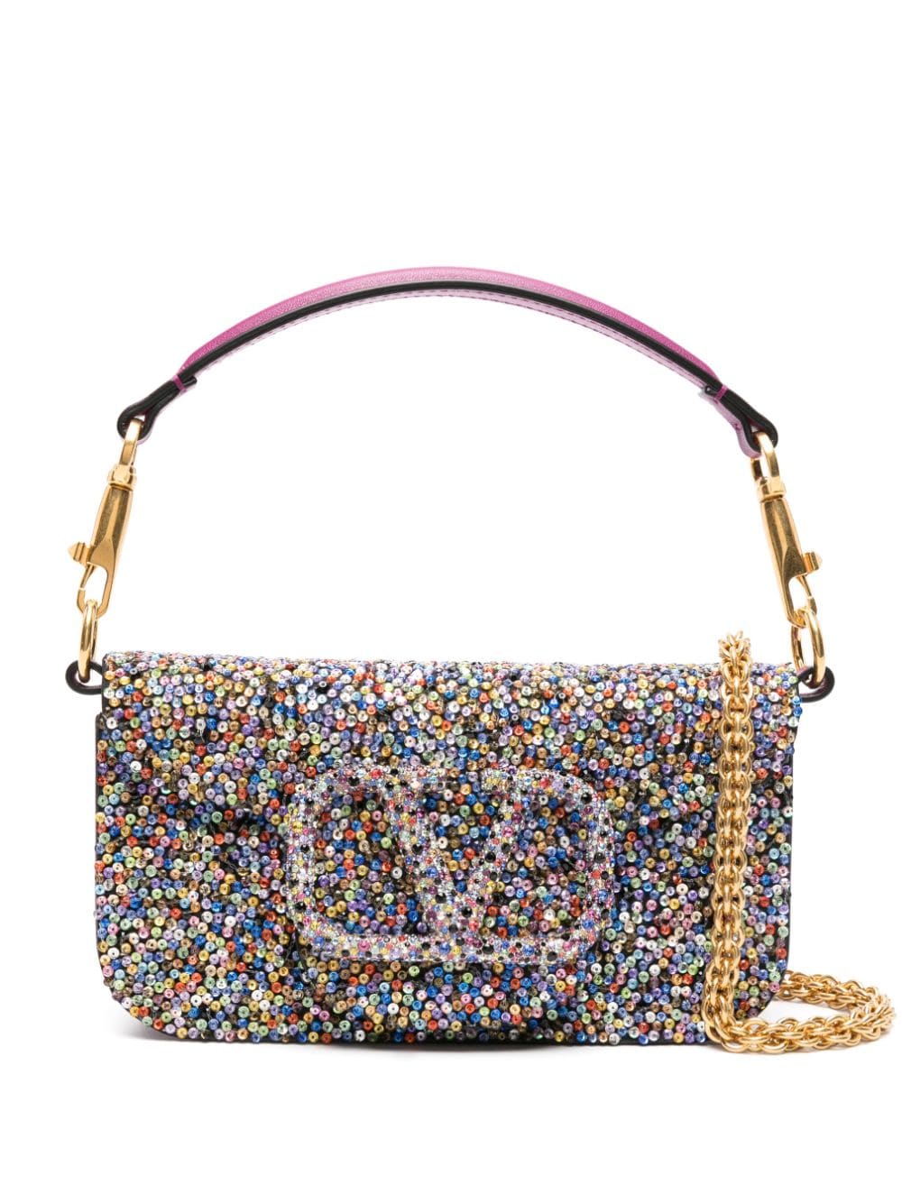 Valentino Garavani small Locò embellished tote bag - Purple von Valentino Garavani