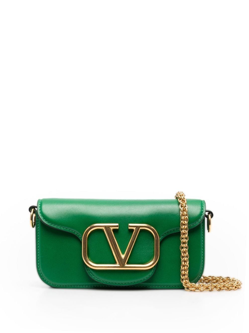 Valentino Garavani small Locò leather shoulder bag - Green von Valentino Garavani