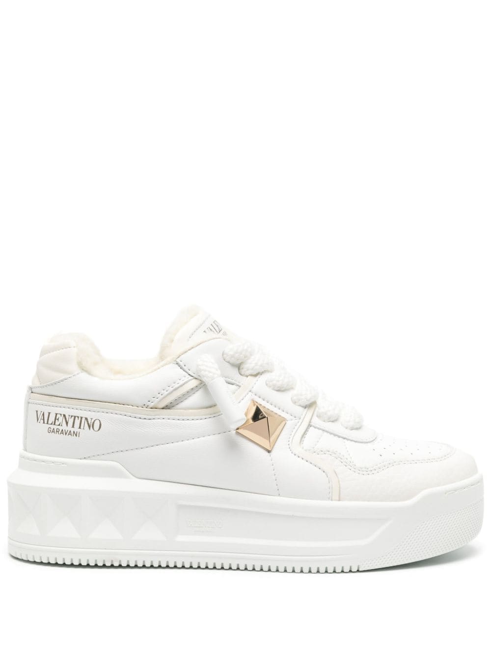 Valentino Garavani One Stud XL flatform sneakers - White von Valentino Garavani