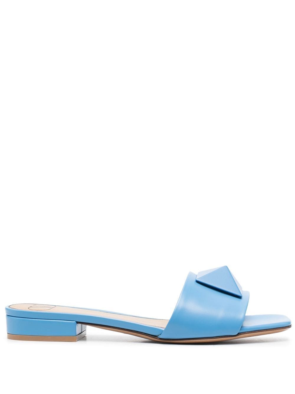 Valentino Garavani One Stud flat mules - Blue von Valentino Garavani