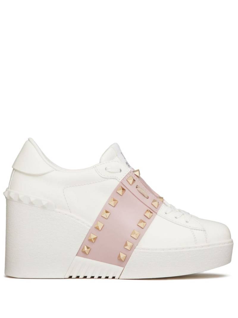 Valentino Garavani Open Disco 85mm wedge sneakers - White von Valentino Garavani