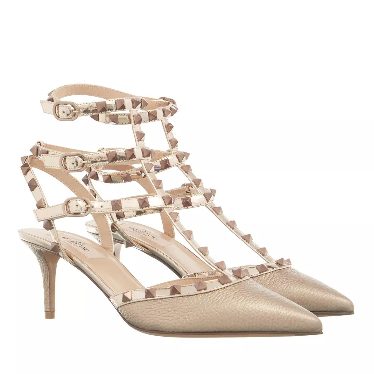 Valentino Garavani Pumps & High Heels - Ankle Strap Rockstud - Gr. 39 (EU) - in Beige - für Damen von Valentino Garavani