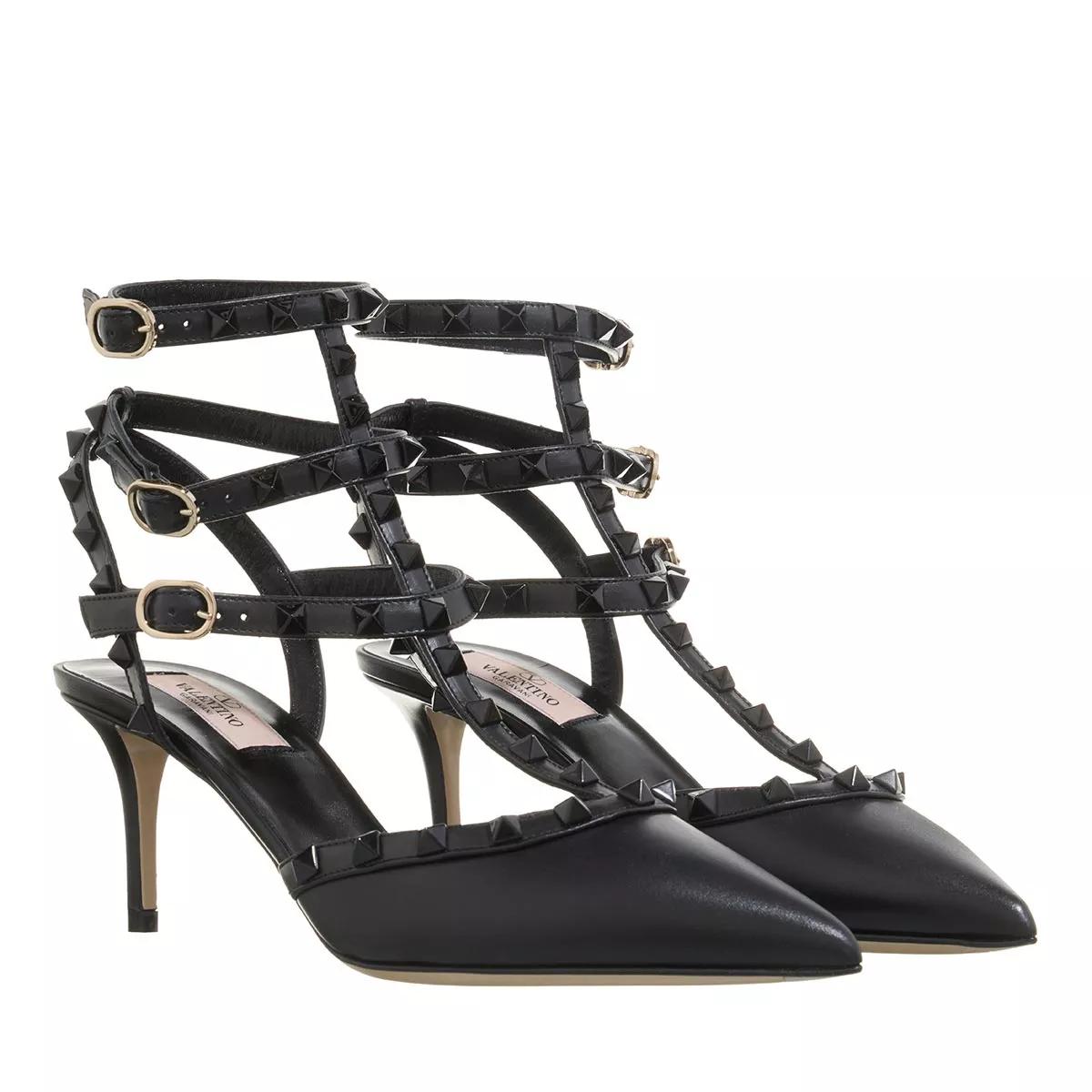 Valentino Garavani Pumps & High Heels - Rockstud Ankle Strap Pumps Leather - Gr. 35 (EU) - in Schwarz - für Damen von Valentino Garavani