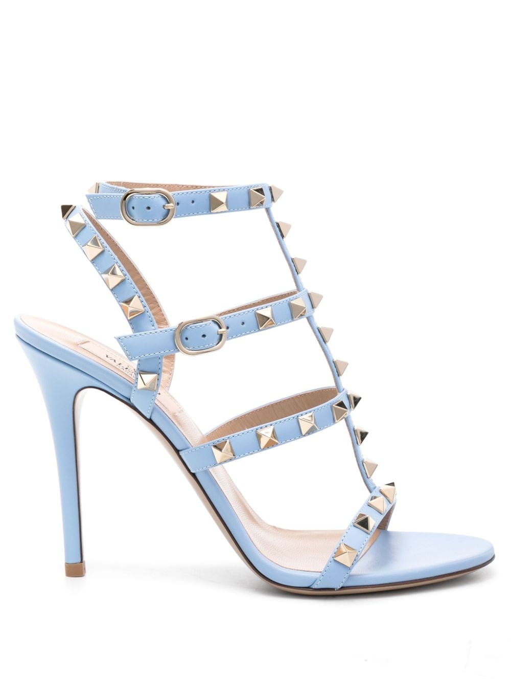 Valentino Garavani Rockstud 100mm leather sandals - Blue von Valentino Garavani