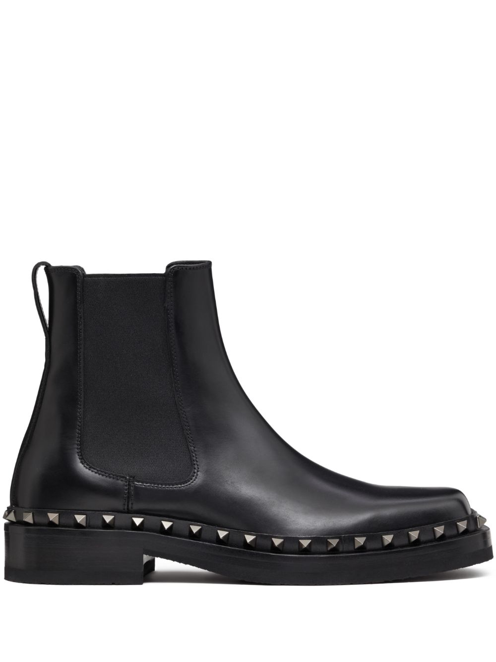 Valentino Garavani M-Way Rockstud leather ankle boots - Black von Valentino Garavani