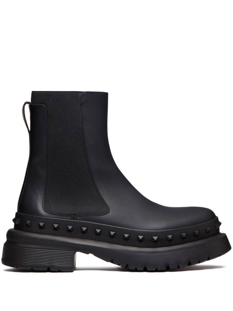 Valentino Garavani M-Way Rockstud leather ankle boots - Black von Valentino Garavani