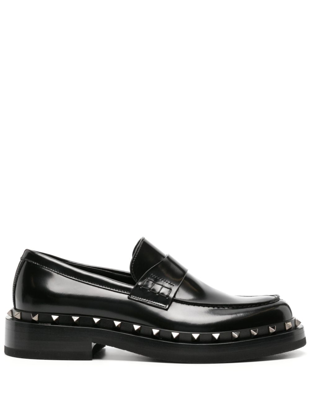 Valentino Garavani Rockstud M-way leather loafers - Black von Valentino Garavani