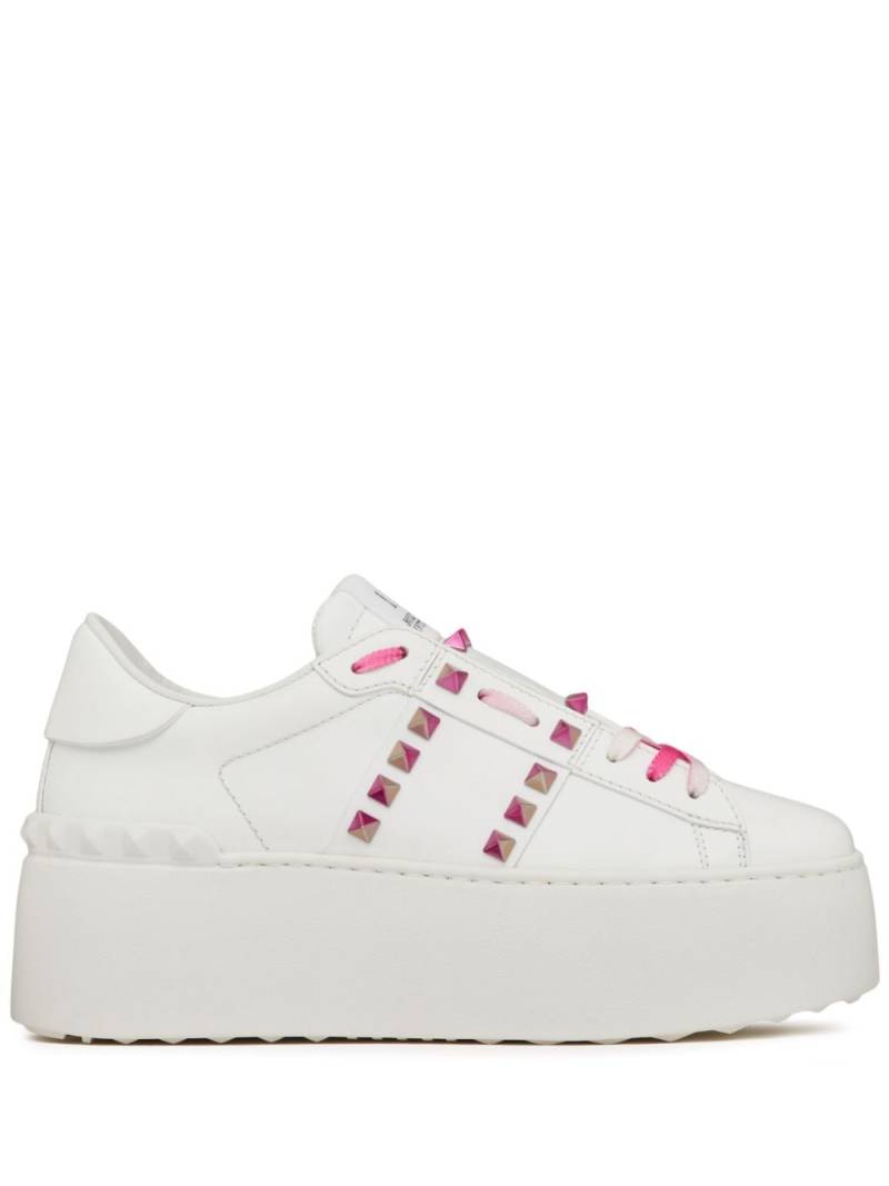 Valentino Garavani Rockstud Untitled flatform sneakers - White von Valentino Garavani