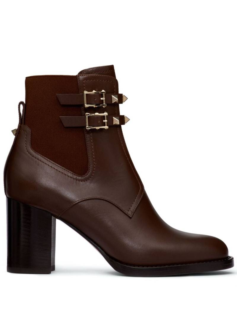 Valentino Garavani Rockstud-embellished ankle boots - Brown von Valentino Garavani