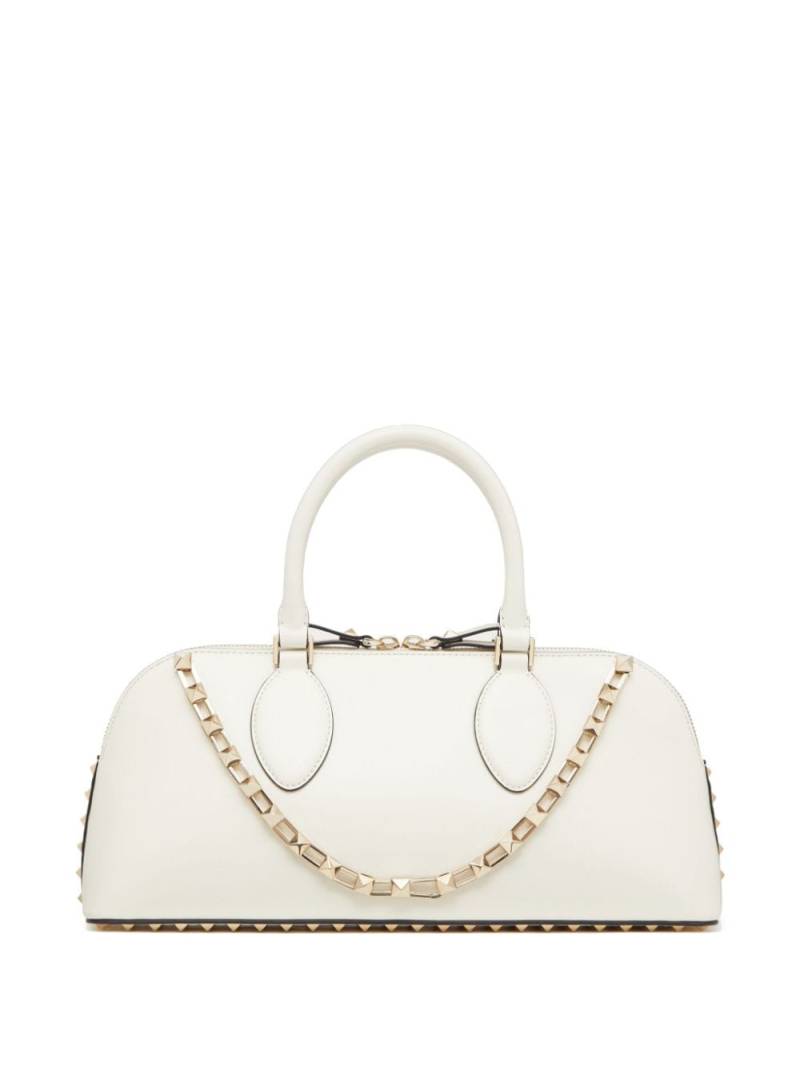 Valentino Garavani Rockstud leather handbag - White von Valentino Garavani