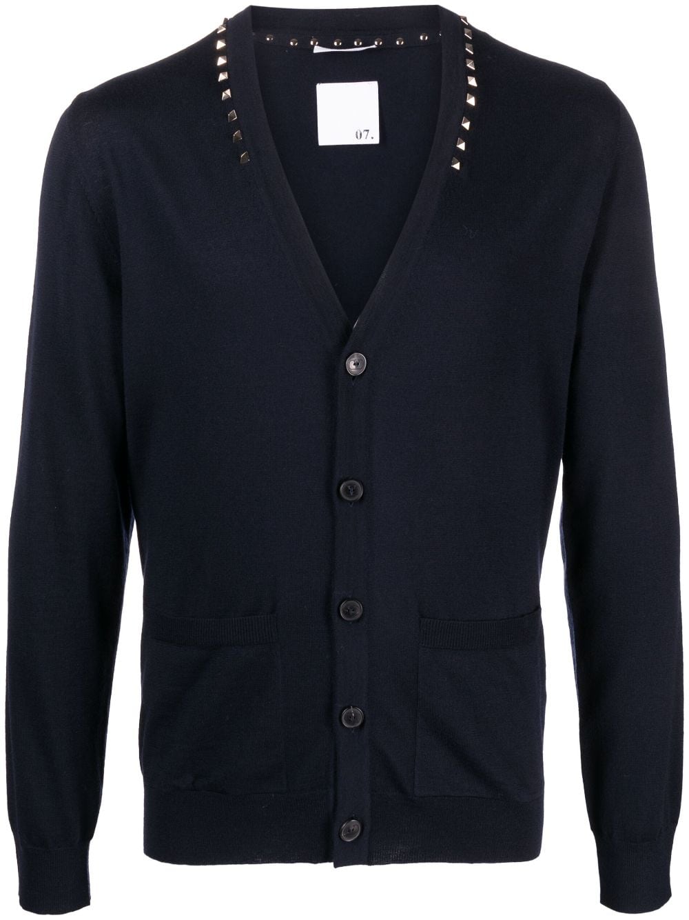 Valentino Garavani Rockstud-embellished wool cardigan - Blue von Valentino Garavani