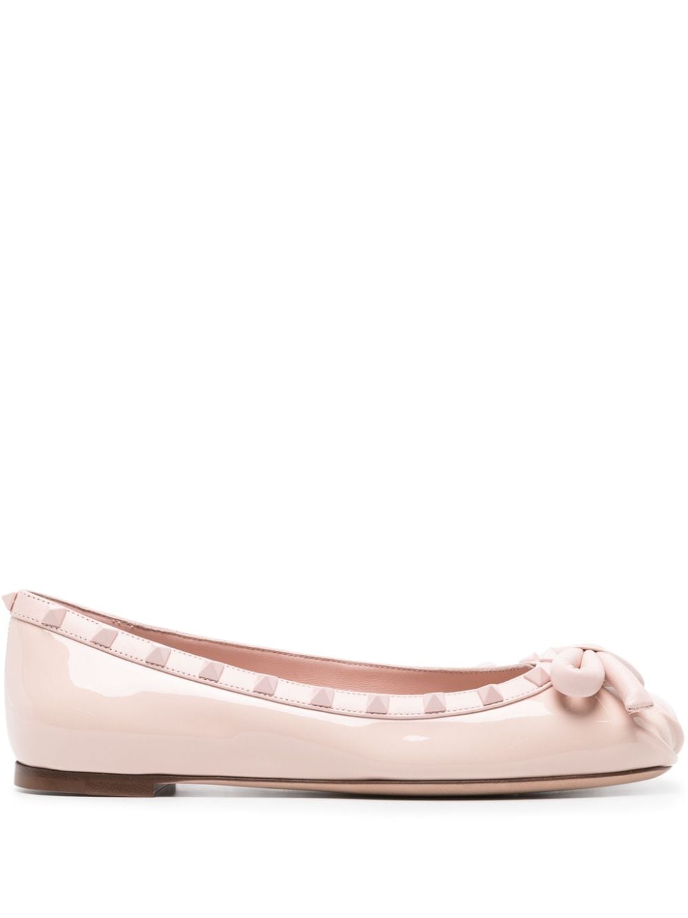 Valentino Garavani Rockstud leather ballerina shoes - Pink von Valentino Garavani