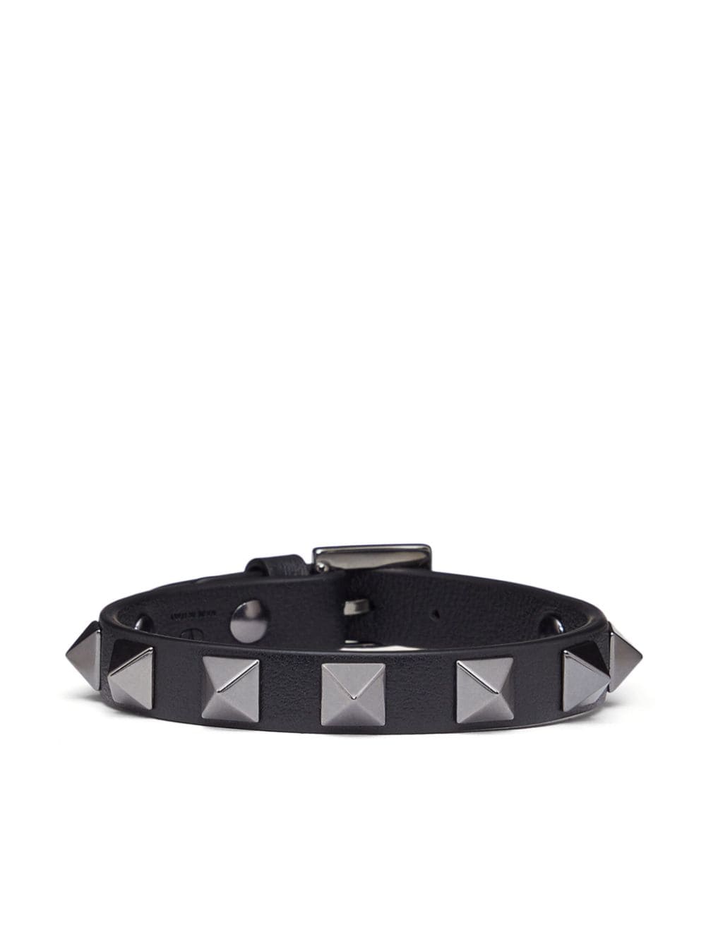 Valentino Garavani Rockstud leather bracelet - Black von Valentino Garavani