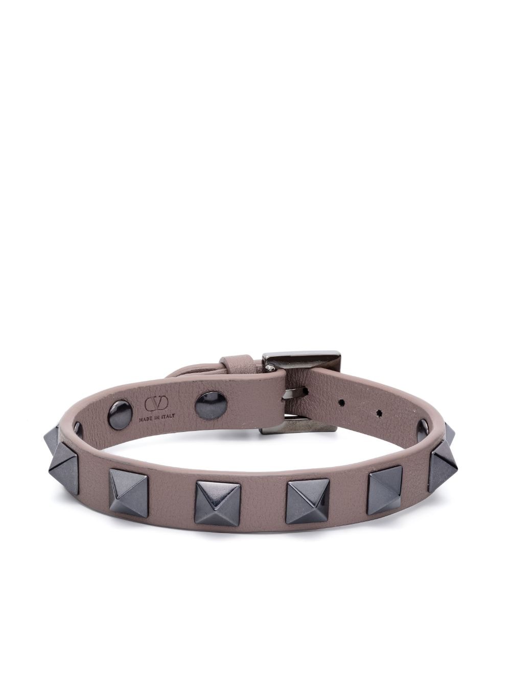 Valentino Garavani Rockstud leather bracelet - Grey von Valentino Garavani