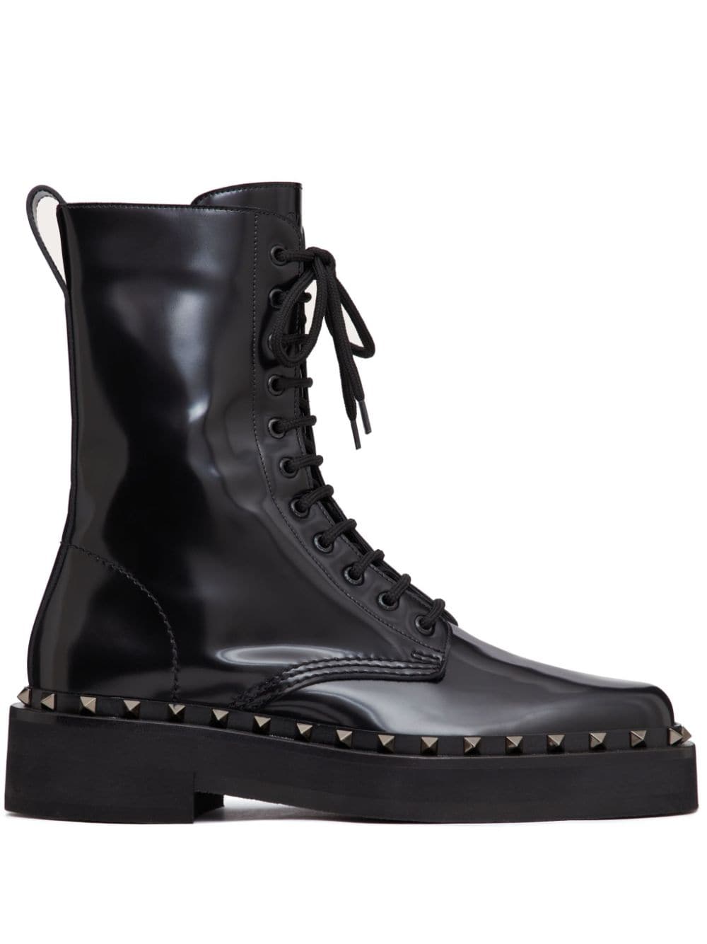 Valentino Garavani M-Way Rockstud 50mm leather booots - Black von Valentino Garavani