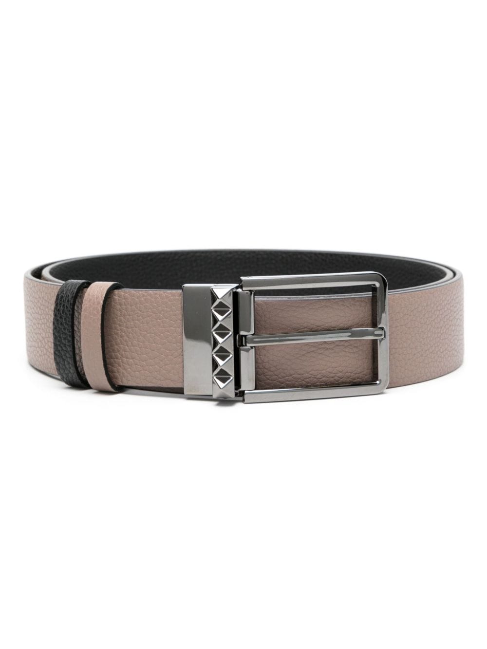 Valentino Garavani Rockstud reversible leather belt - Brown von Valentino Garavani