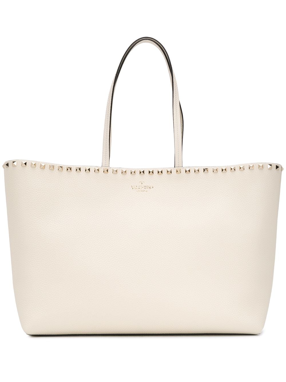 Valentino Garavani Rockstud shopper tote - White von Valentino Garavani