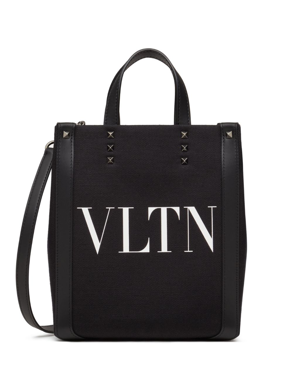 Valentino Garavani mini VLTN Ecolab canvas tote bag - Black von Valentino Garavani