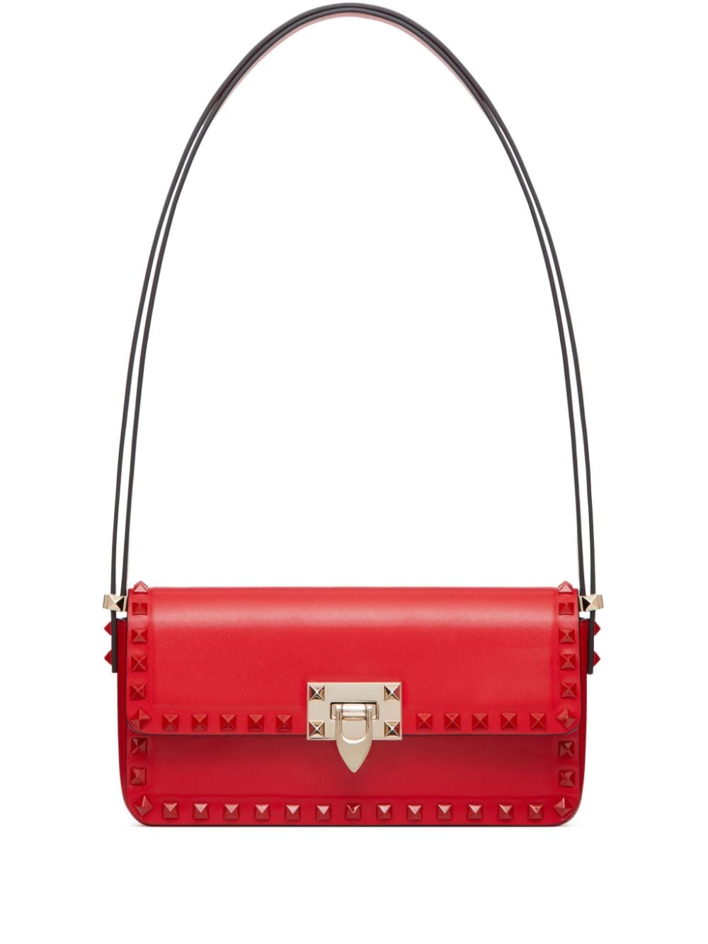 Valentino Garavani Rockstud23 E/W leather shoulder bag - Red von Valentino Garavani
