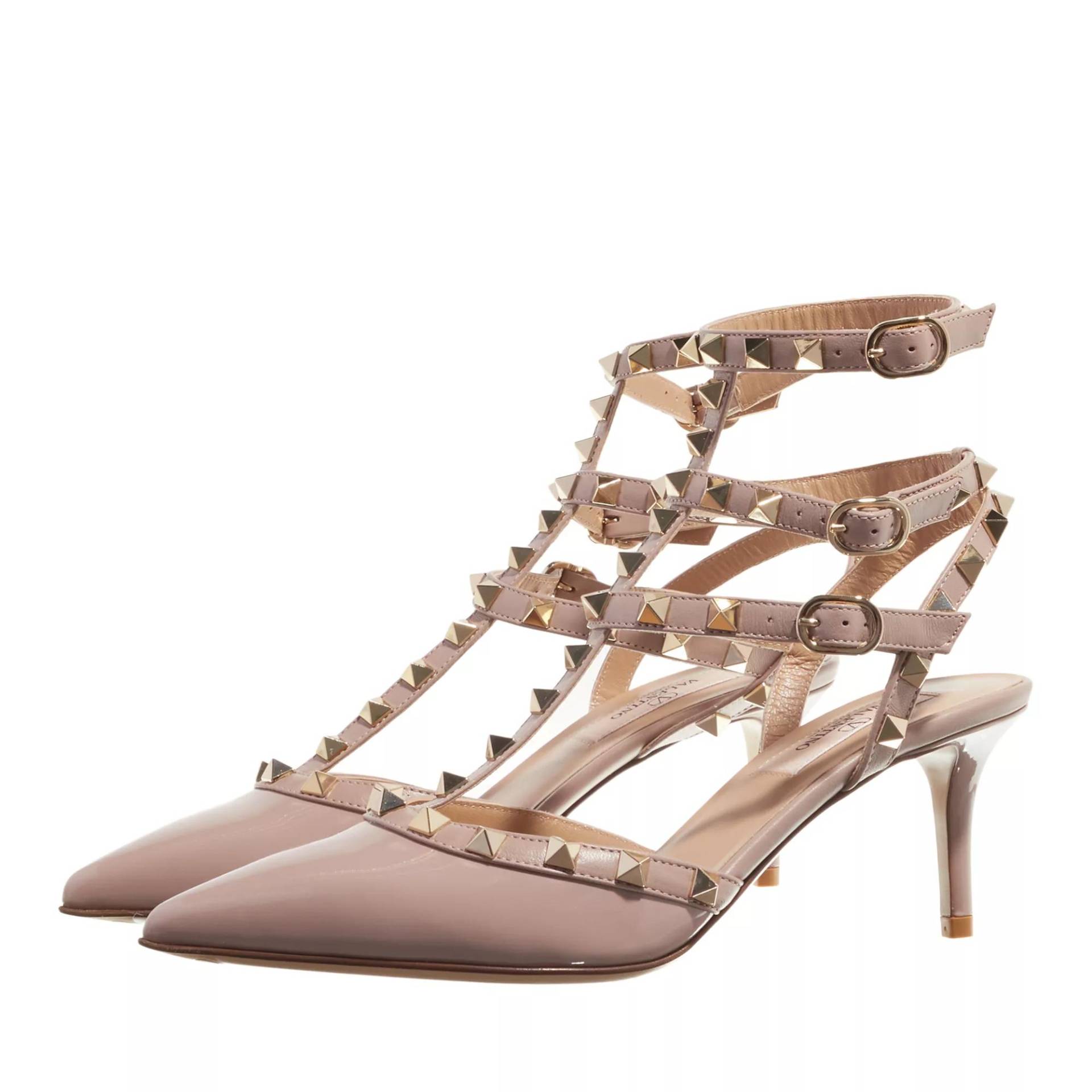 Valentino Garavani Sandalen - Rockstud Ankle Strap Sandali Con Tacco - Gr. 37 (EU) - in Rosa - für Damen von Valentino Garavani