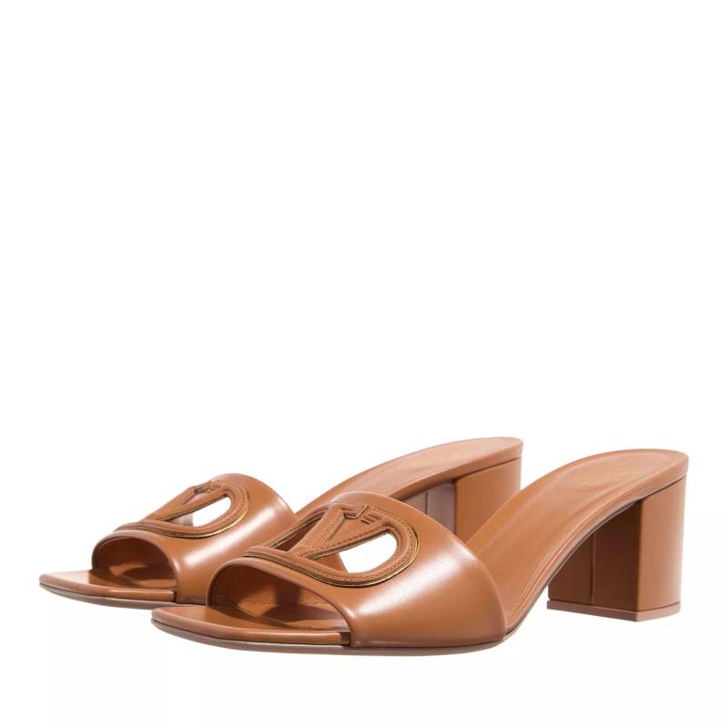Valentino Garavani Sandalen - Slide Vlogo Cut-Out - Gr. 39 (EU) - in Braun - für Damen von Valentino Garavani