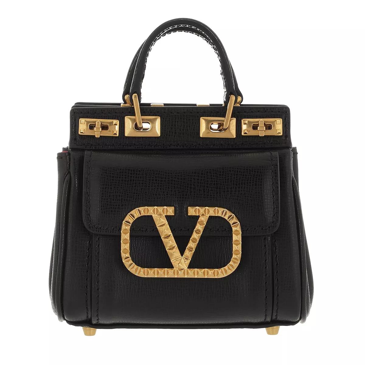 Valentino Garavani Henkeltasche - Rockstud Alcove Mini Handle Bag - Gr. unisize - in Schwarz - für Damen von Valentino Garavani