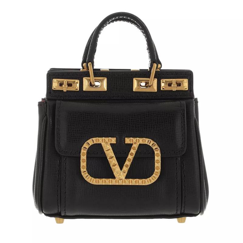 Valentino Garavani Henkeltasche - Rockstud Alcove Mini Handle Bag - Gr. unisize - in Schwarz - für Damen von Valentino Garavani