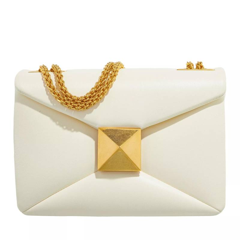 Valentino Garavani Schultertasche - One Stud Crossbody Bag Leather - Gr. unisize - in Creme - für Damen von Valentino Garavani