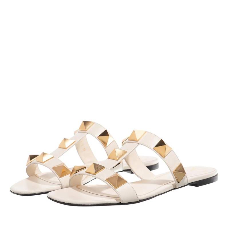 Valentino Garavani Slipper & Pantoletten - Roman Stud Slide Sandals - Gr. 36 (EU) - in Weiß - für Damen von Valentino Garavani