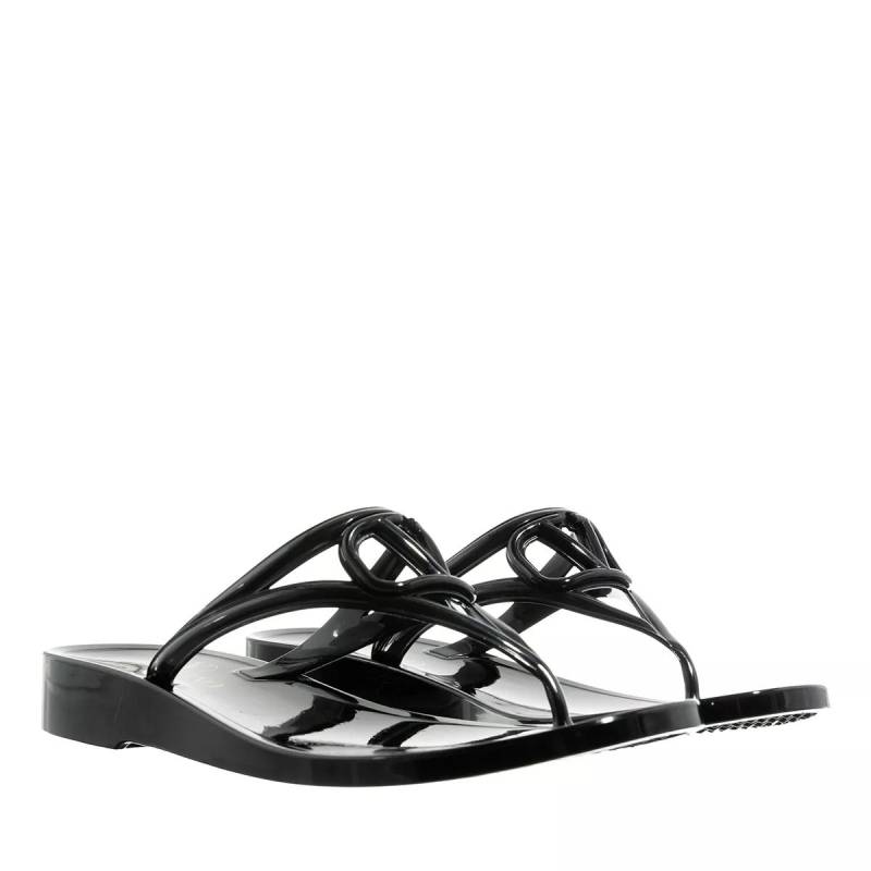 Valentino Garavani Slipper & Pantoletten - Thong Summer Vlogo Signature - Gr. 39 (EU) - in Schwarz - für Damen von Valentino Garavani