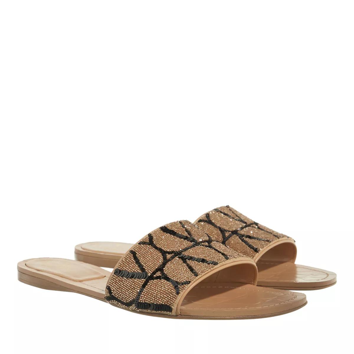 Valentino Garavani Slipper & Pantoletten - Toile Iconographe Sandals - Gr. 36 (EU) - in Beige - für Damen von Valentino Garavani